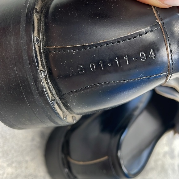 All Saints Dalias Leather Penny Loafers Studded Black Business Wedding Men Sz 13 - Picture 9 of 16